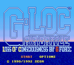 G-LOC Air Battle Title Screen